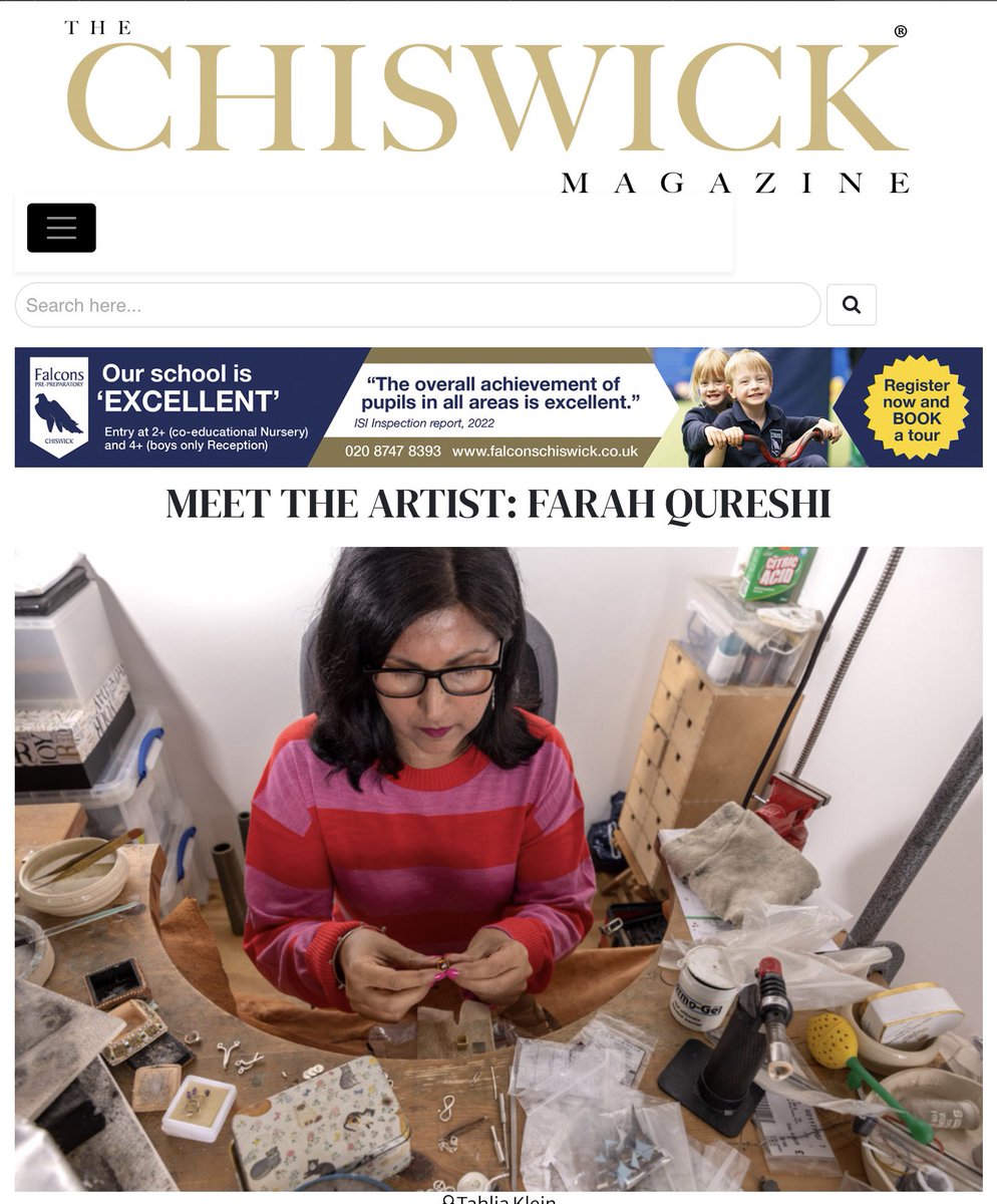 farahqureshiUK's tweet image. Article:
Meet the artist also in the Chiswick magazine.
#prcoverage #inthepress