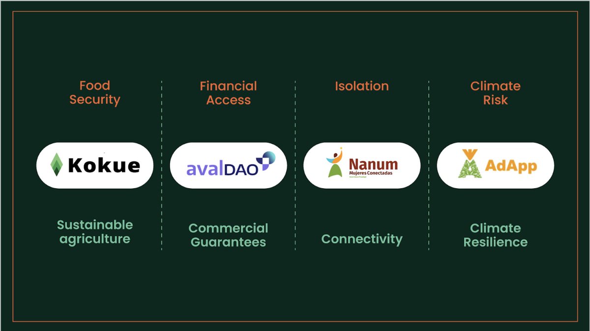 Give4Forest's tweet photo. We strongly believe in disruptive changes based on technology, to generate new social and economic realities.
These solutions are having real impact in local communities and looking for funds to grow.
Let's #donate &amp; help them🚀! 
Find out more: https://t.co/9PyPoN0SoN https://t.co/gN0KDnr1Bq