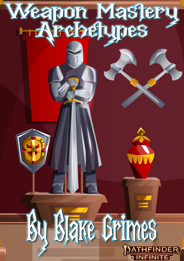 We have a few products coming out today, starting with Weapon Mastery Archetypes for #pathfinder2e!

<a href="/LordBlakeG/">Mr.Blakeman</a> works with EOG once again to give a great options for characters who want to master specific weapons and new items for characters!

Link below to learn more!