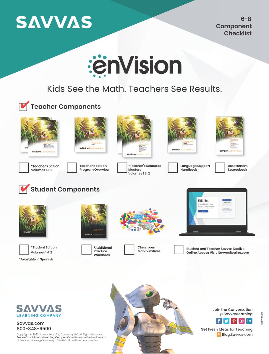 FarleyShamel's tweet photo. Do you have all the materials needed for a smooth back-to-school season? Check out the full implementation checklists below to review all available enVision® components. https://t.co/xkD5h4IXFl