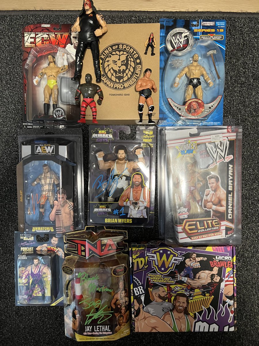 SIGNED Daniel Bryan and MJF figures up for auction TODAY at 6:30 p.m. EDT, live on @Whatnot! MajorWhatnot.com • McFarlane Toys DC Multiverse #TheFlash Batmobile • SIGNED #BigRubberGuys • SIGNED #MajorBendies & MORE! Get $10 off 1st purchase: whatnot.com/invite/majorwf…