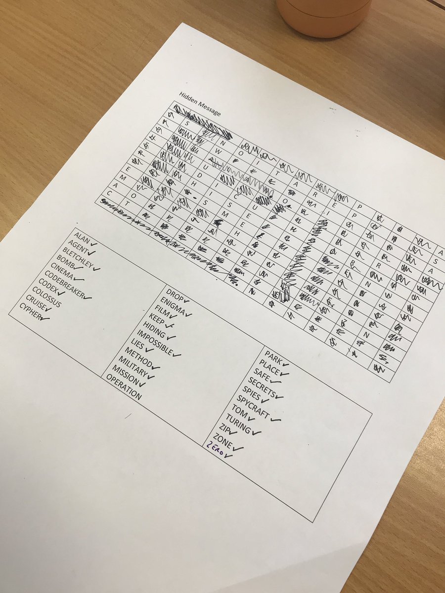 MflManor's tweet photo. Activities Day in MFL- Spykids code breaking.
Lots of hard work to get to the prize. https://t.co/CFMNRvVoOx