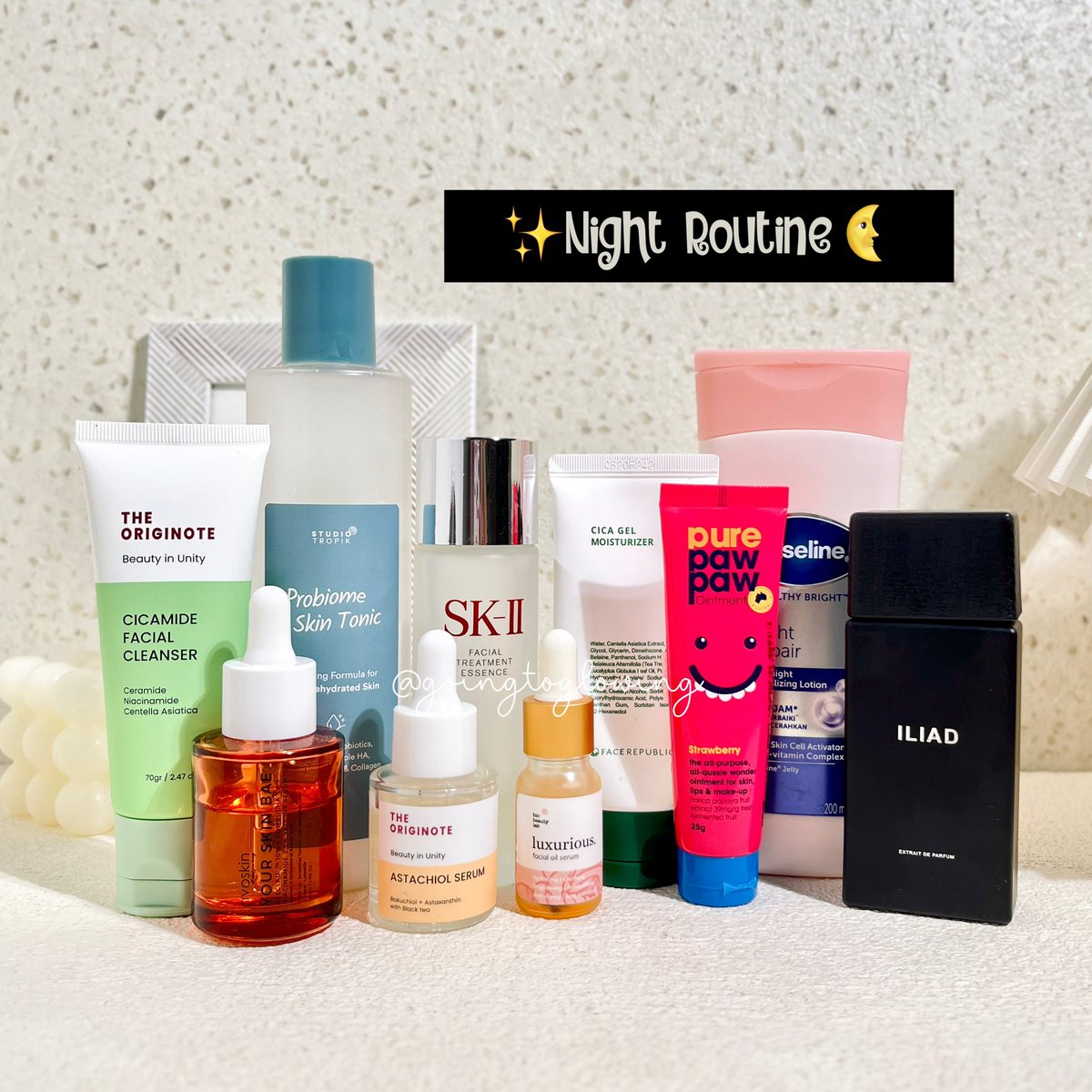 Night routines skincare 💖 spot your wishlist? 🫶🏻

#nightroutine #nightskincareroutine