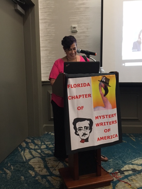 Co-chair Raquel Reyes hard at work at Sleuthfest. The conference was outstanding with great speakers, agents, editors, and comradery among fellow authors. Lot's of fun too! @LatinaSleuths