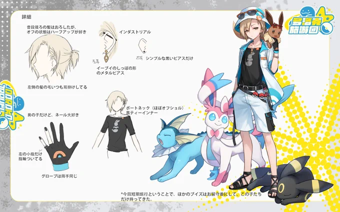 ポケモン同人企画に参加したオリキャラ。一応翻訳してここにも投稿してみた!「ユライア。よろしく。」 