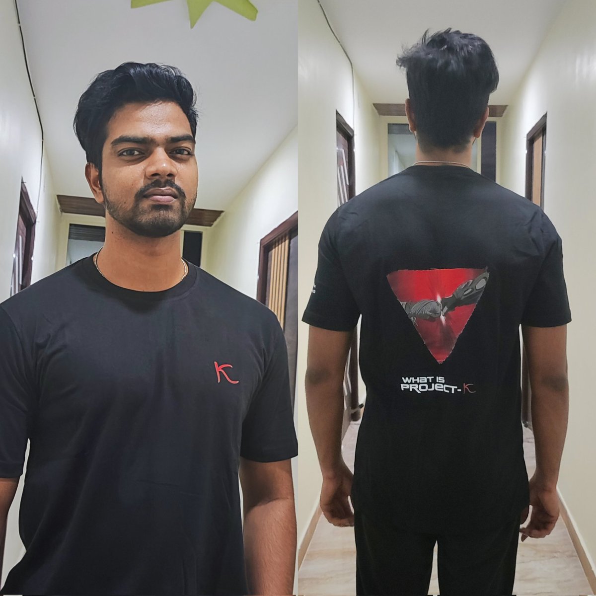 DarlingFanV's tweet photo. Thankyou @VyjayanthiFilms  for this amazing t-shirt  🥳🥳❤️

#Prabhas's #ProjectKTitle &amp; a Glimpse at Comic-con,USA on July 20th 🔥 https://t.co/LaeOs08RnD