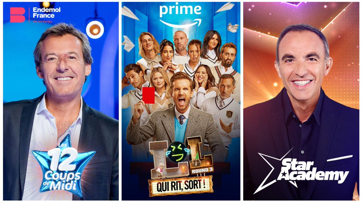 Endemol_France's tweet image. 🏆🎉 3 productions Endemol France plébiscitées aux TV Notes 2023 de @puremedias :

🎤 Compétition TV pour #StarAcademy
⭐️ Jeu TV pour #Les12CoupsDeMidi 
😂 Programme SVOD français pour #LOLQuiRitSort