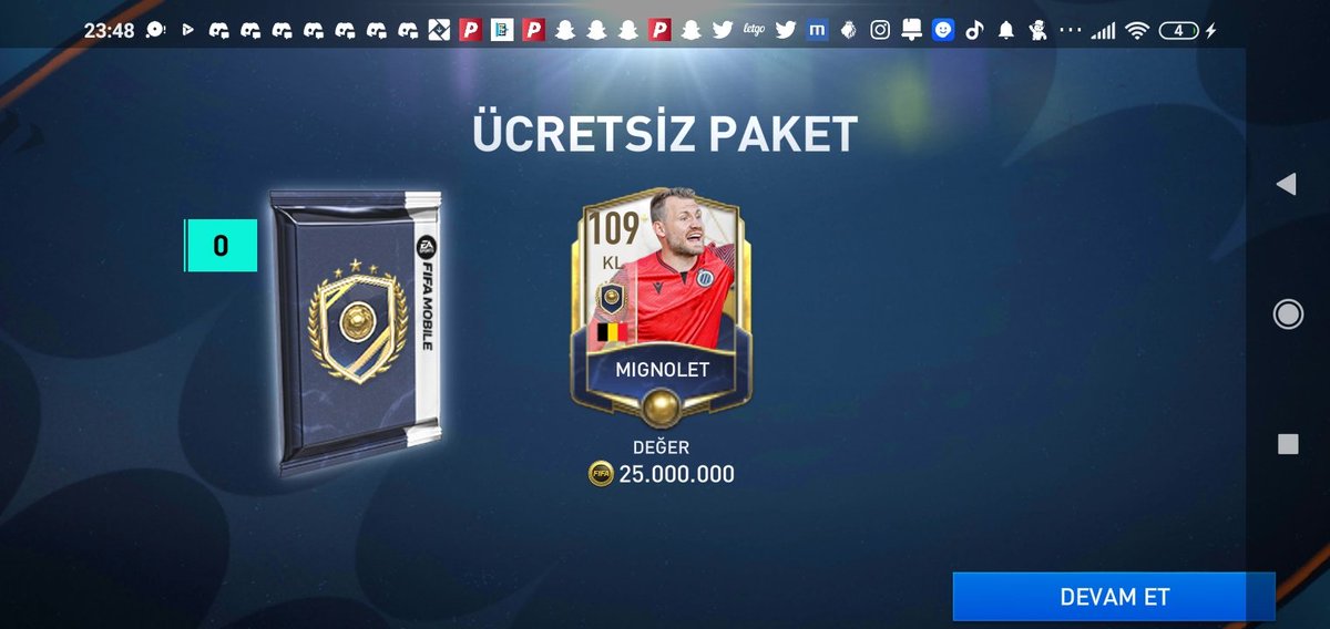 FIFAMobileBilgi's tweet photo. OHA Diyorum yani herhalde bir tek benim şansım yok bu arada tweetlere çıkmak isteyenler foto atsın isterse adınıda etiketleriz :) https://t.co/iY5leLZKah
