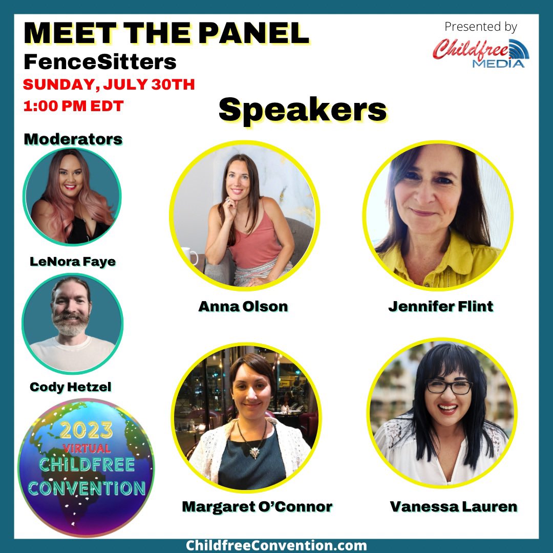 Featuring 18 topic panels, 60 speakers, a live-chat audience and more, the 3rd annual Virtual Childfree Convention streams live on Saturday, July 29th, and Sunday, July 30th, beginning at 8:45 AM EDT on the Childfree Convention YouTube channel.
childfreeconvention.com