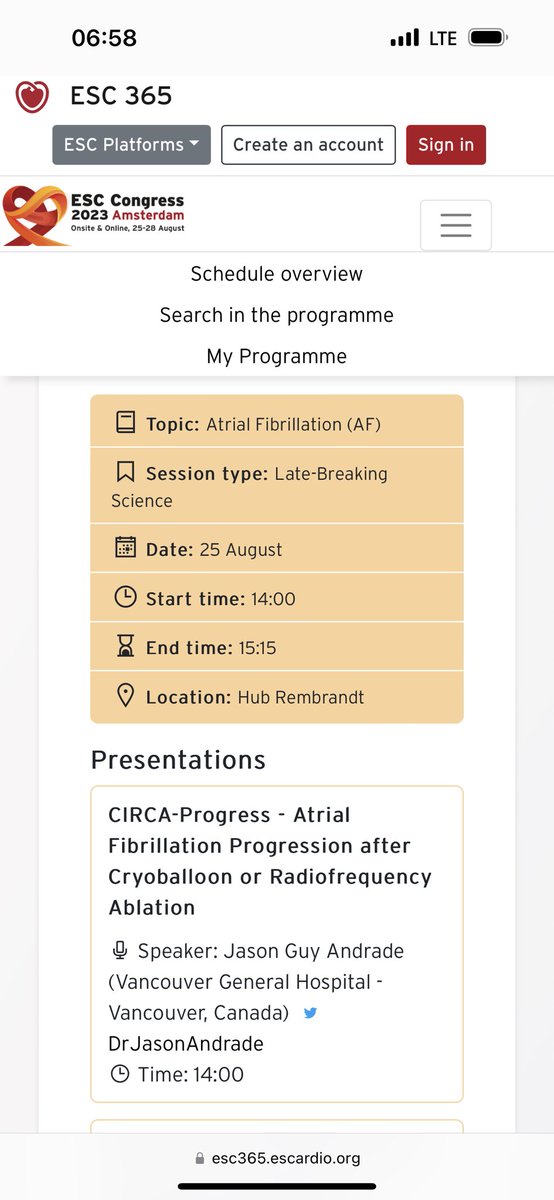Jason Andrade (@drjasonandrade) on Twitter photo We know progression from paroxysmal AF to persistent AF is associated with worse outcomes. 
And we know Cryoballoon ablation decreases progression vs AAD therapy. 
Join us at ESC for late-breaking science comparing cryoballoon ablation and RF ablation
nejm.org/doi/full/10.10… We know progression from paroxysmal AF to persistent AF is associated with worse outcomes. 
And we know Cryoballoon ablation decreases progression vs AAD therapy. 
Join us at ESC for late-breaking science comparing cryoballoon ablation and RF ablation
nejm.org/doi/full/10.10…