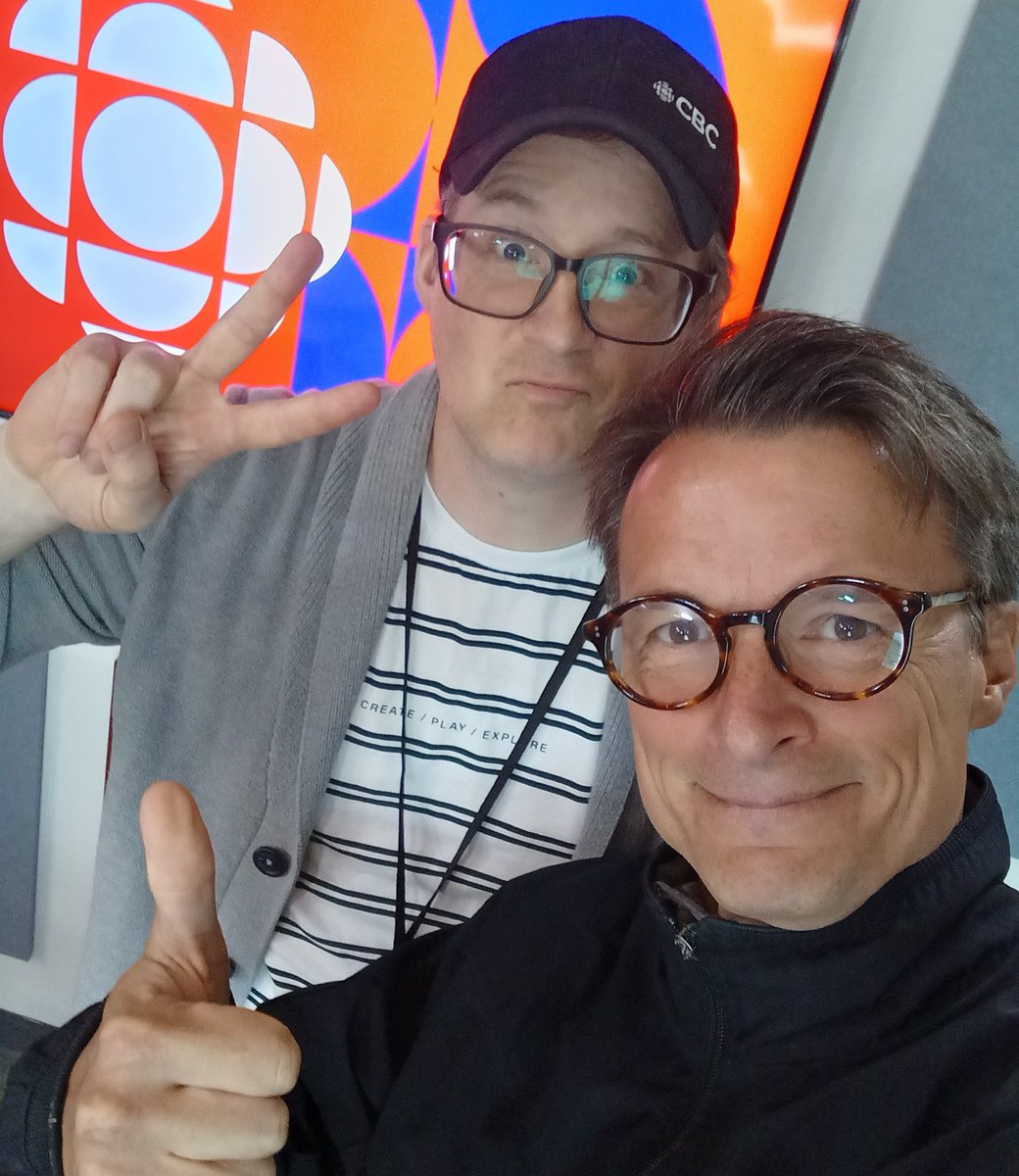 Stopping in for the noon show at @CBCNL with @adamfwalsh.