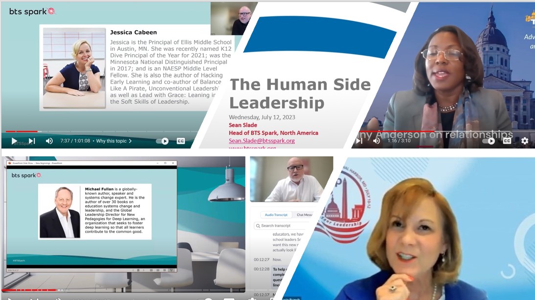 btssparkus's tweet photo. We've had great speakers as part of our #SparkingConversations in #EducationalLeadership incl. many #NAESP23 ppl. @branch7 @JessicaCabeen @NAESP Watch at https://t.co/bCaUVFlVzk or attend Human Side of Leadership (Wed 8am) https://t.co/UCMvCfMYYr