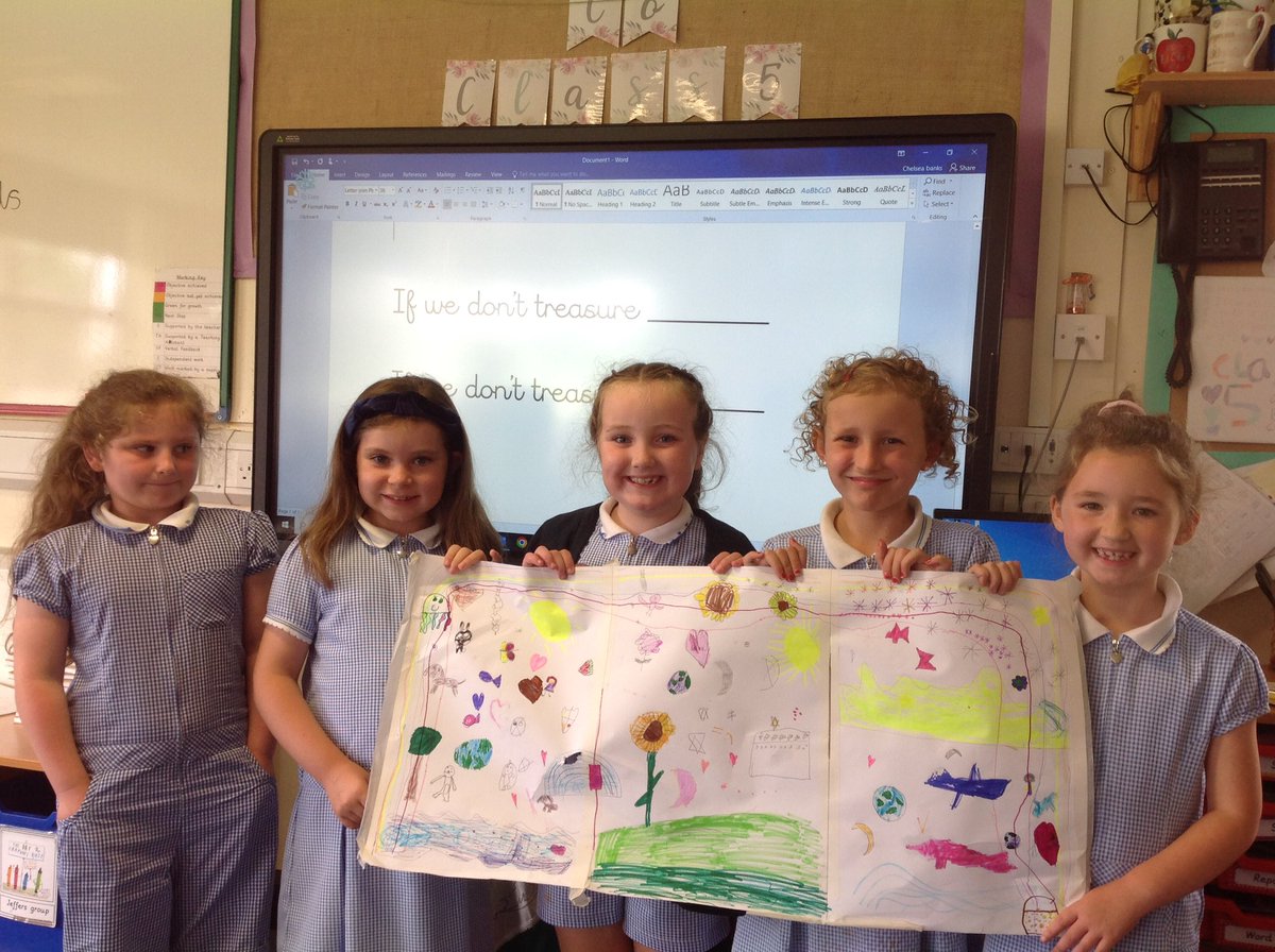 Class5CB's tweet photo. Today the children retold the creation story by drawing all the wonderful treasures God gave us! https://t.co/X6KllQih0n