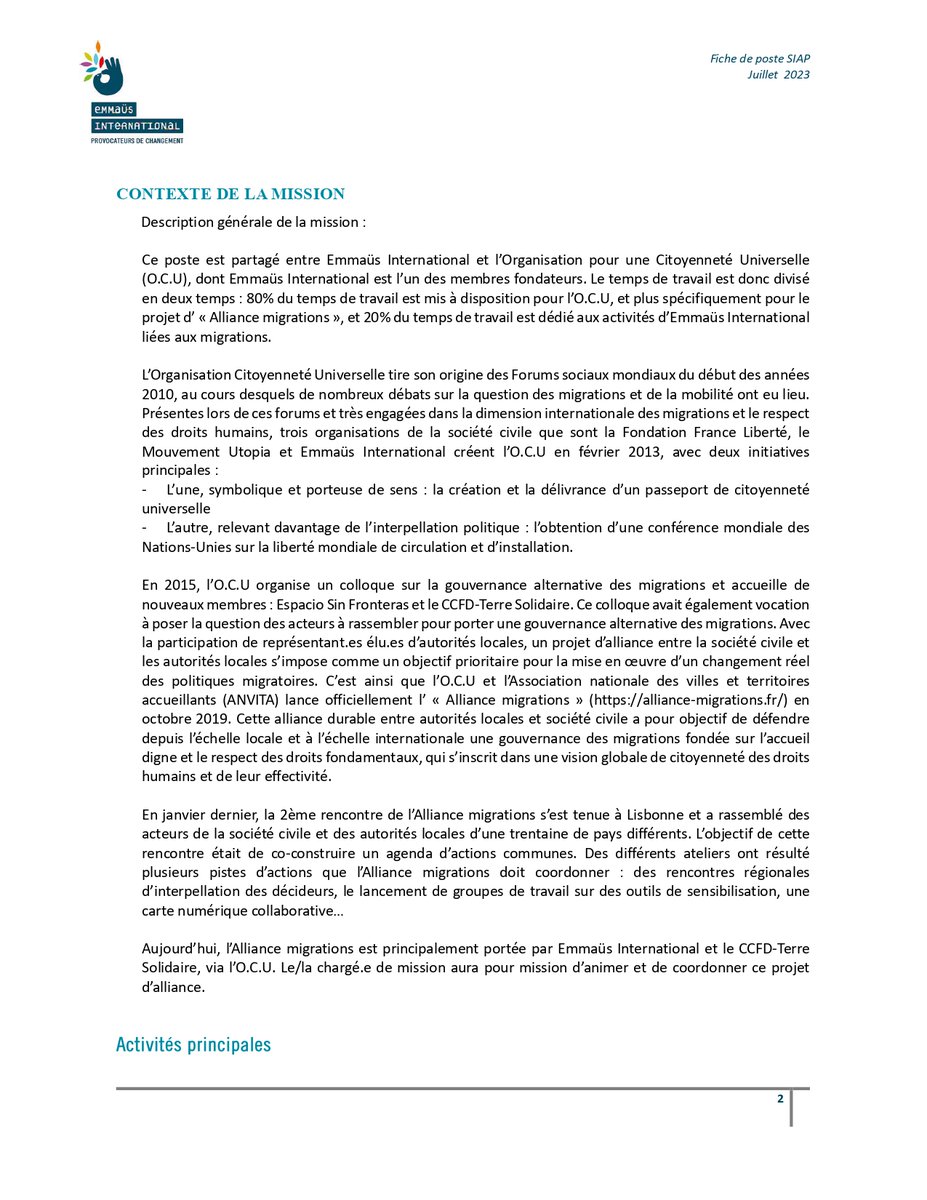 Emmaüs International tweet media