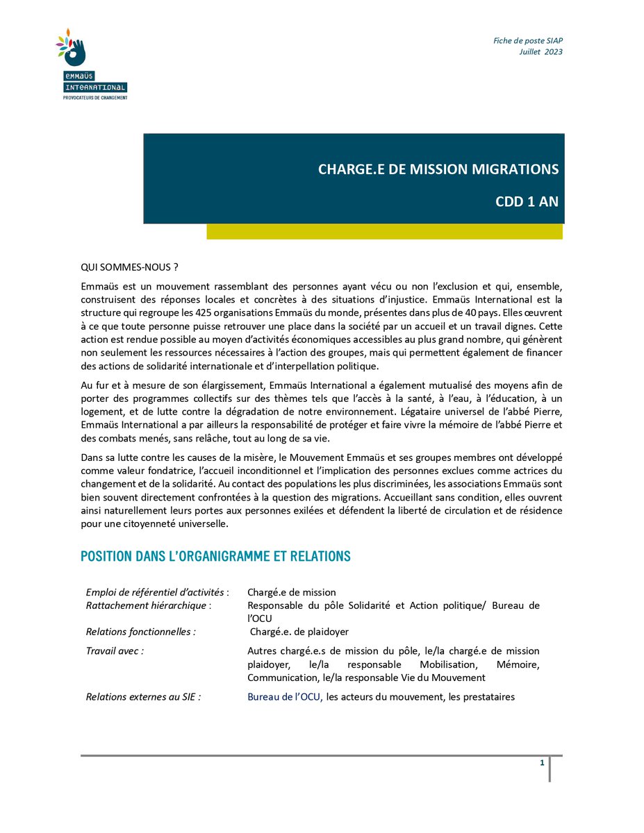 Emmaüs International tweet media