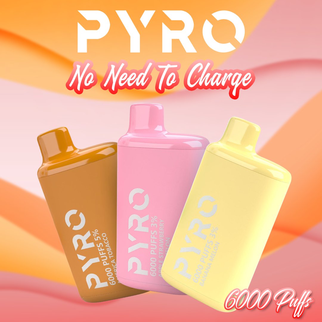 🔥 Discover the GameChanger Vape today! 
PYRO DISPOSABLE powered by a Mesh coil for
 a superior vaping experience with up to 6000
 puffs per device.

Grab yours now 😍 buff.ly/3NKDk4P

#PyroDisposable #Disposable #vapecommunity #vapeusa 
#cheapvapedeals