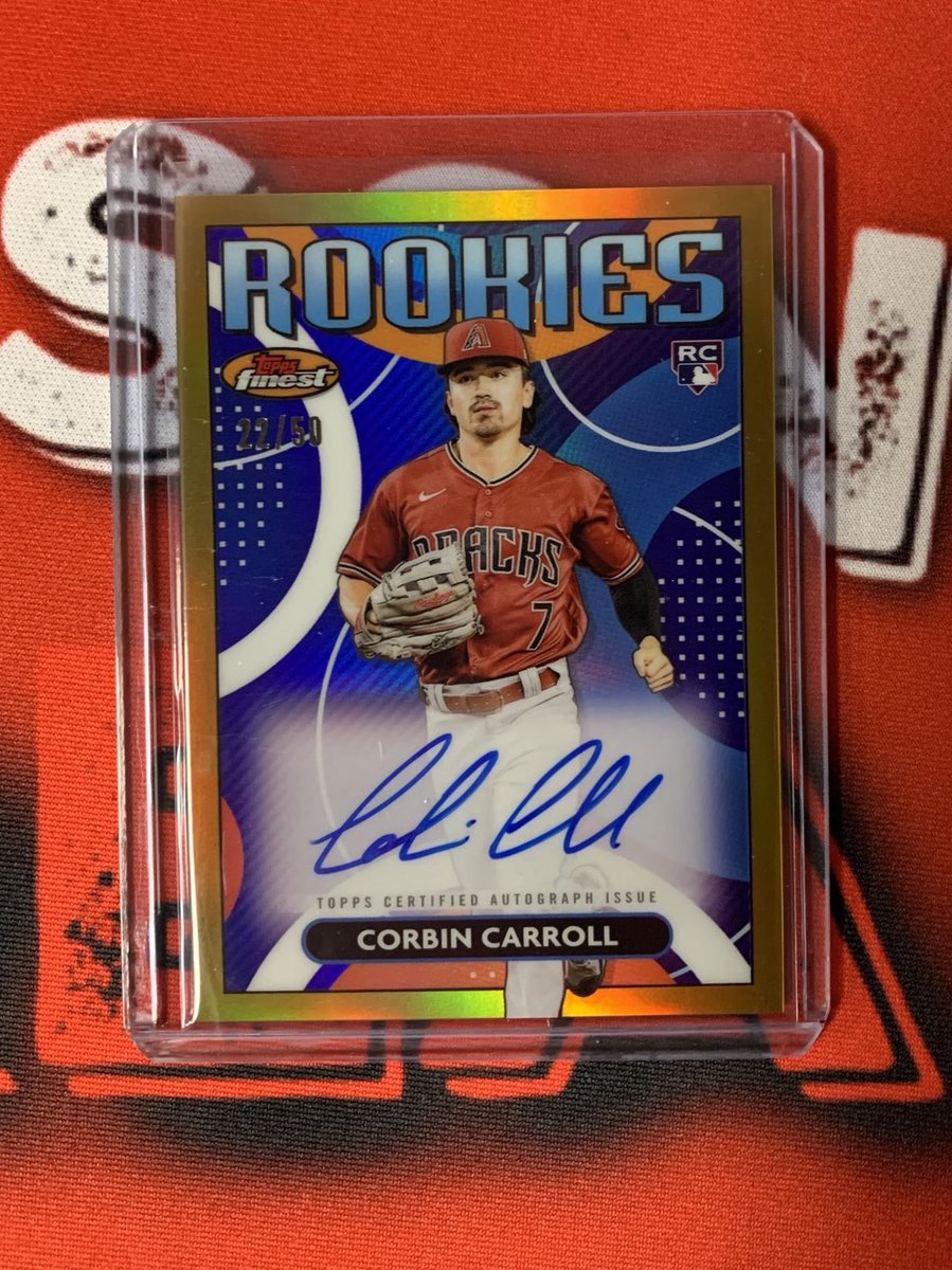 thecardshoplive's tweet photo. Good morning!
Here is a GOLD Corbin Carroll
AUTO /50 from
2023 @Topps Finest
#SCNBreaks pulled this beautiful card for their community this past weekend!
Open the app and see whatโs cooking this Monday!! #thehobby https://t.co/ovYbO6Stb1