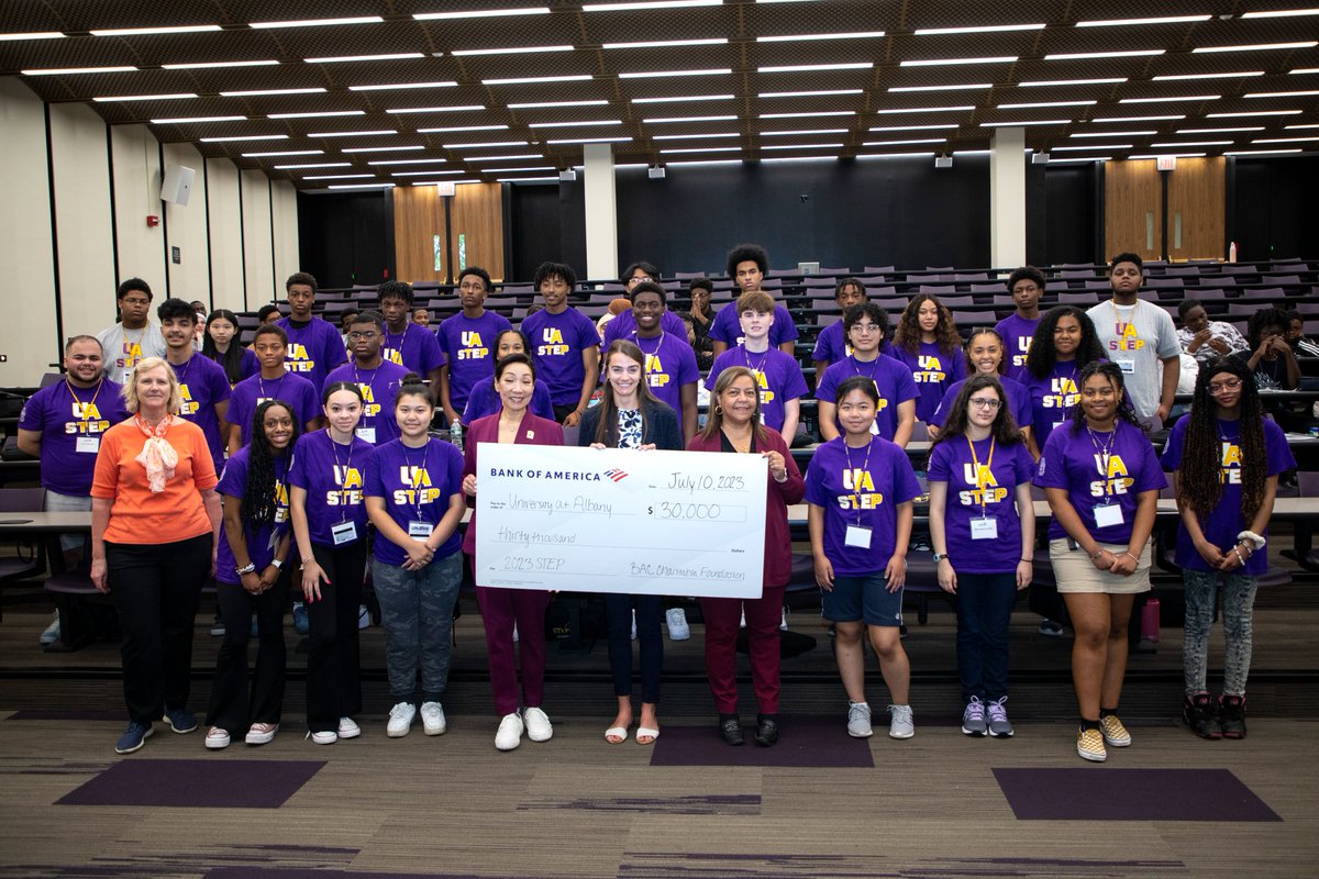 RichBecker518's tweet photo. Opening day for the @ualbany Science and Technology Entry Program @UAlbanySTEP. So grateful to Katie Nelson and @BankofAmerica for their continued support of STEP Core students - 5 years in a row now. Awesome! @UAlbanyCE @UAlbanyFund https://t.co/cUTYR5WnyF