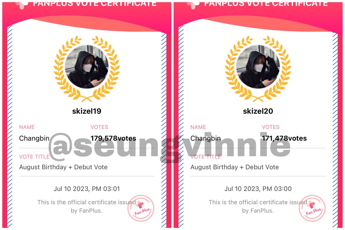 seungvinnie's tweet photo. @SKZ_FanPlus Total: 3,709,756 VTs
Entering for any album of choice 🫶🏻

#TOPLINEwithChangbinOnFP https://t.co/rEMvvI5nDd