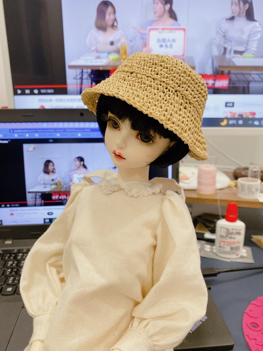 MJCs_FR's tweet image. しっぽのついた帽子！？
ところで、夏がきたね
#編み帽子　
#crochethat
