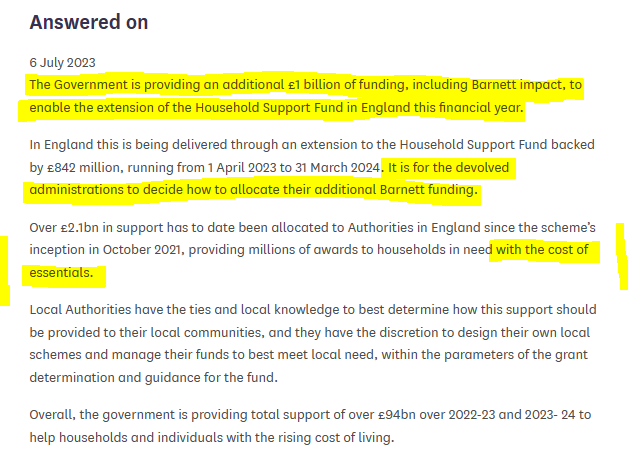 KevinHiggins27's tweet photo. NB @RachaelMaskell PQ re the Household Support Fund
Flags additional £1 billion of funding "including Barnett impact"
BIG QUESTION: Re @CommunitiesNI Discretionary Support £20m cut ... Why are our most vulnerable people being impacted @NIOgov @chhcalling @dptfinance https://t.co/vvvKWUjJyE