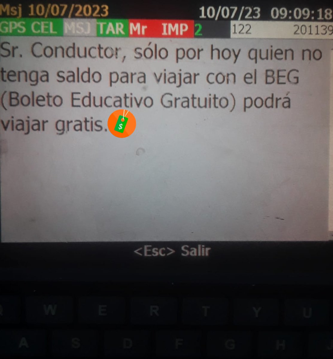 PreciosRosario2's tweet photo. ❌️ Problemas con el #BoletoEducativoGratuito 

Mostrale esto al chofer!

👉 Mensaje que les llegó a los Choferes (en este caso línea 130)

"... solo por hoy quien no tenga saldo para viajar con el BEG podrá viajar gratis"

⛔️ Sólo por hoy (Lunes 10/07/23)

#FotoTestigo 📸

RT https://t.co/JQIQThYoMc