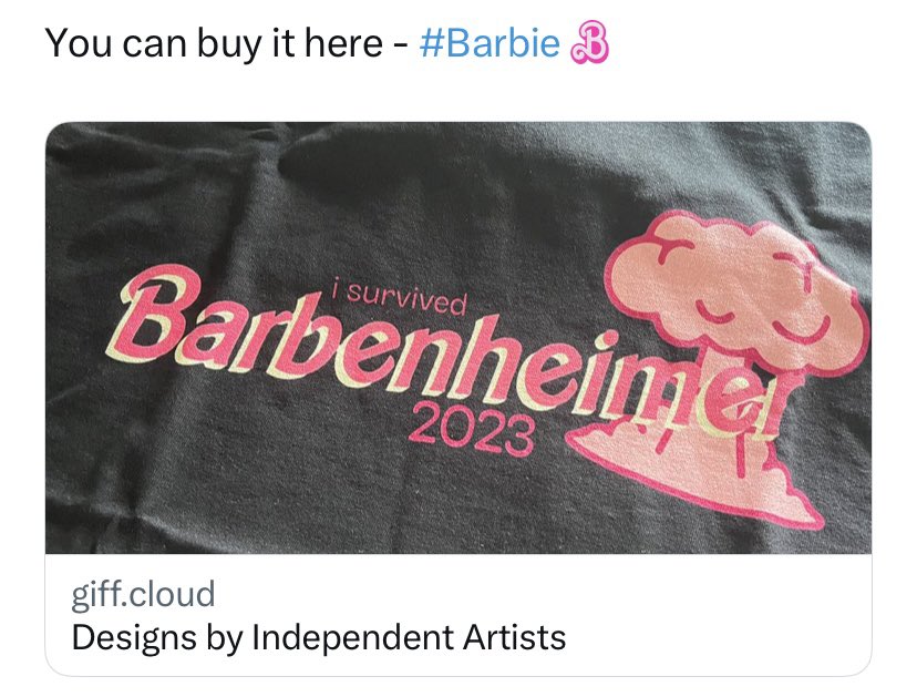 daurieeb's tweet photo. Nobody:
The bots whenever someone tweets about #BarbieTheMovie https://t.co/8Cei1J53Cu