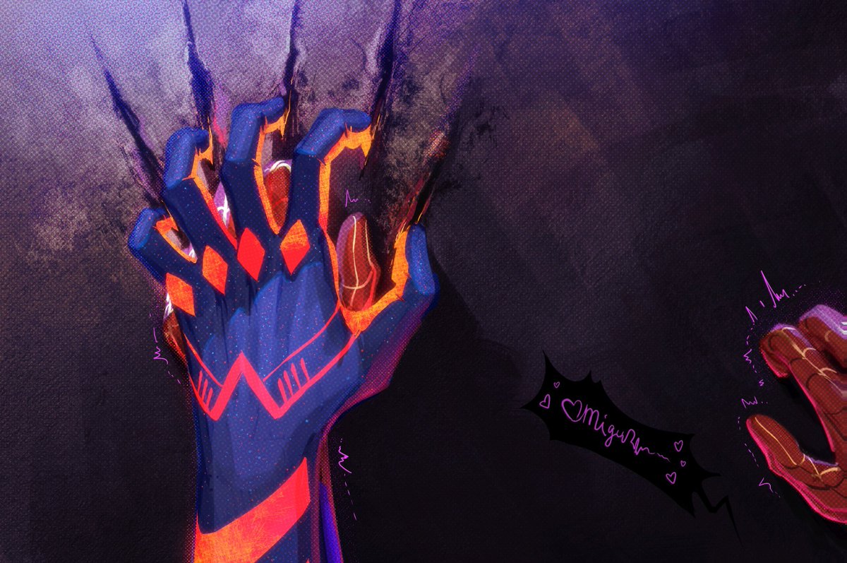 NikSaf_art's tweet photo. #spiderdads #spiderverse
Tweeter said the drawing of feet was too explicit, so a drawing of hands this time 
Perhaps they’re playing twister https://t.co/rghw1JvPbs