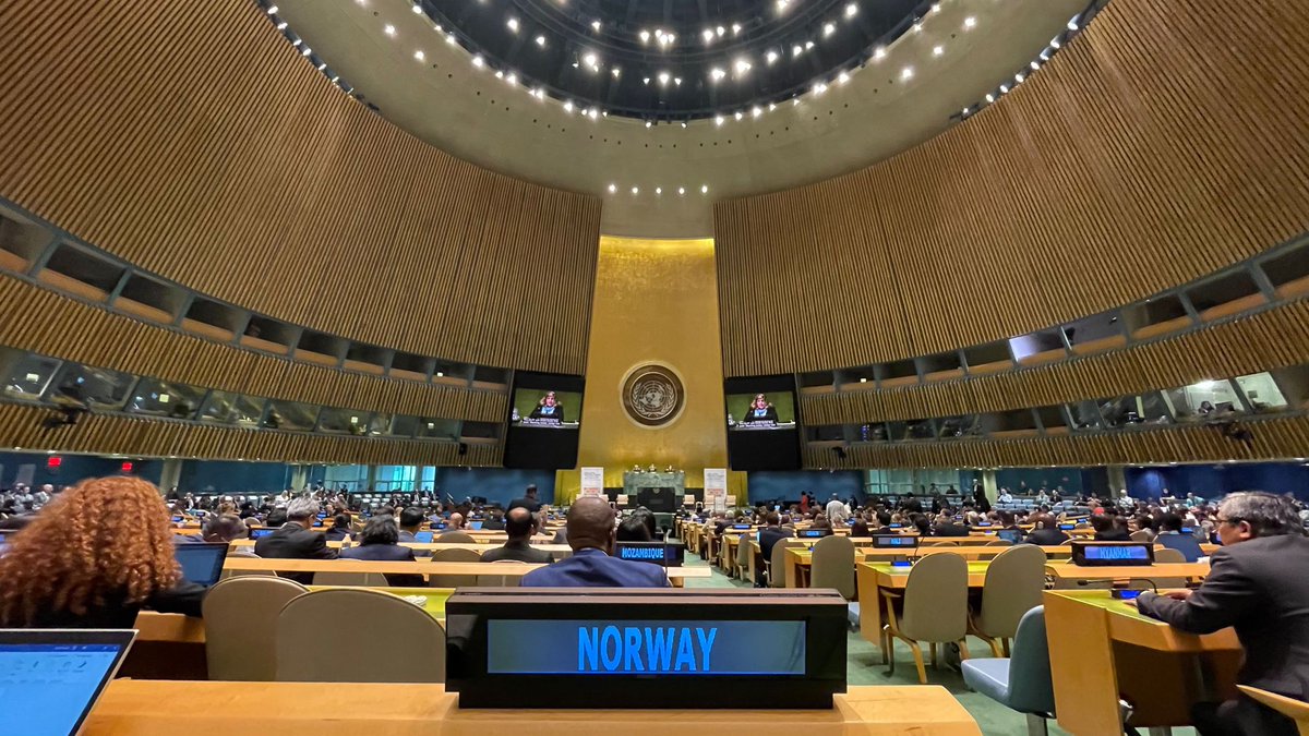 ForumNorway's tweet photo. Åpningen av #HLPF og oppfordring til alle FNs medlemsland om å styrke arbeidet med 2030- agendaen og nå målene for en bærekraftig utvikling. Norge har en viktig rolle og vi må nå målene både nasjonalt og internasjonalt. https://t.co/TslBRotBE1