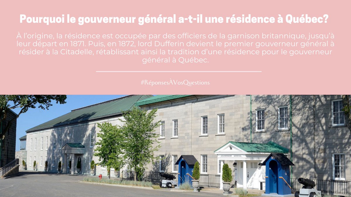 Pendant près de 250 ans, la ville de Québec a été la capitale politique et le lieu de résidence des gouverneurs de la colonie.

Réservez une visite dès aujourd’hui et découvrez l’histoire de la #GGCitadelle!