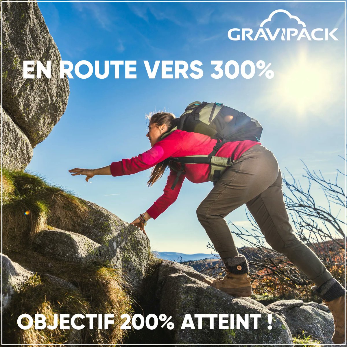 Notre campagne de financement <a href="/Ulule/">Ulule</a> a atteint les 200% ! Merci pour votre soutien🙏🎁Accédez dès maintenant à la vente à des prix exceptionnels des sacs à dos #exosquelette Outdoor 30L et 70L en édition limitée🎒buff.ly/46Ncd1R
#gravipack #innovation #definitelylighter