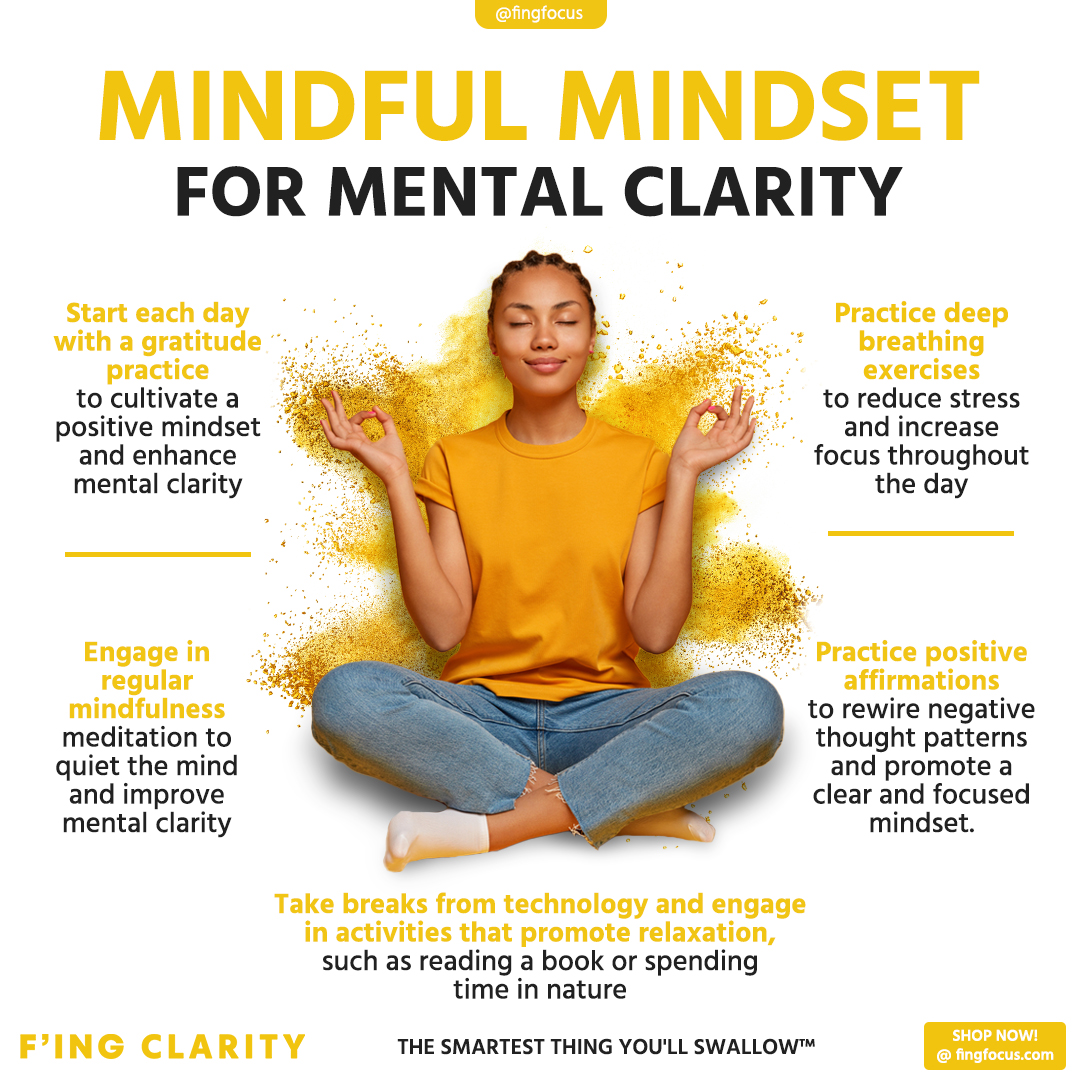 🌿 Embrace Mindfulness for Crystal Clear Minds! 🌟✨

#MindfulnessMatters #MentalClarity #PresentMomentPower #EmbraceTheNow #FindYourFocus #SelfAwareness #ReduceStress #CalmMind #LiveInTheMoment #MindfulLiving #SelfCare #InnerPeace #WellBeing #PositiveVibes #ClearYourMind