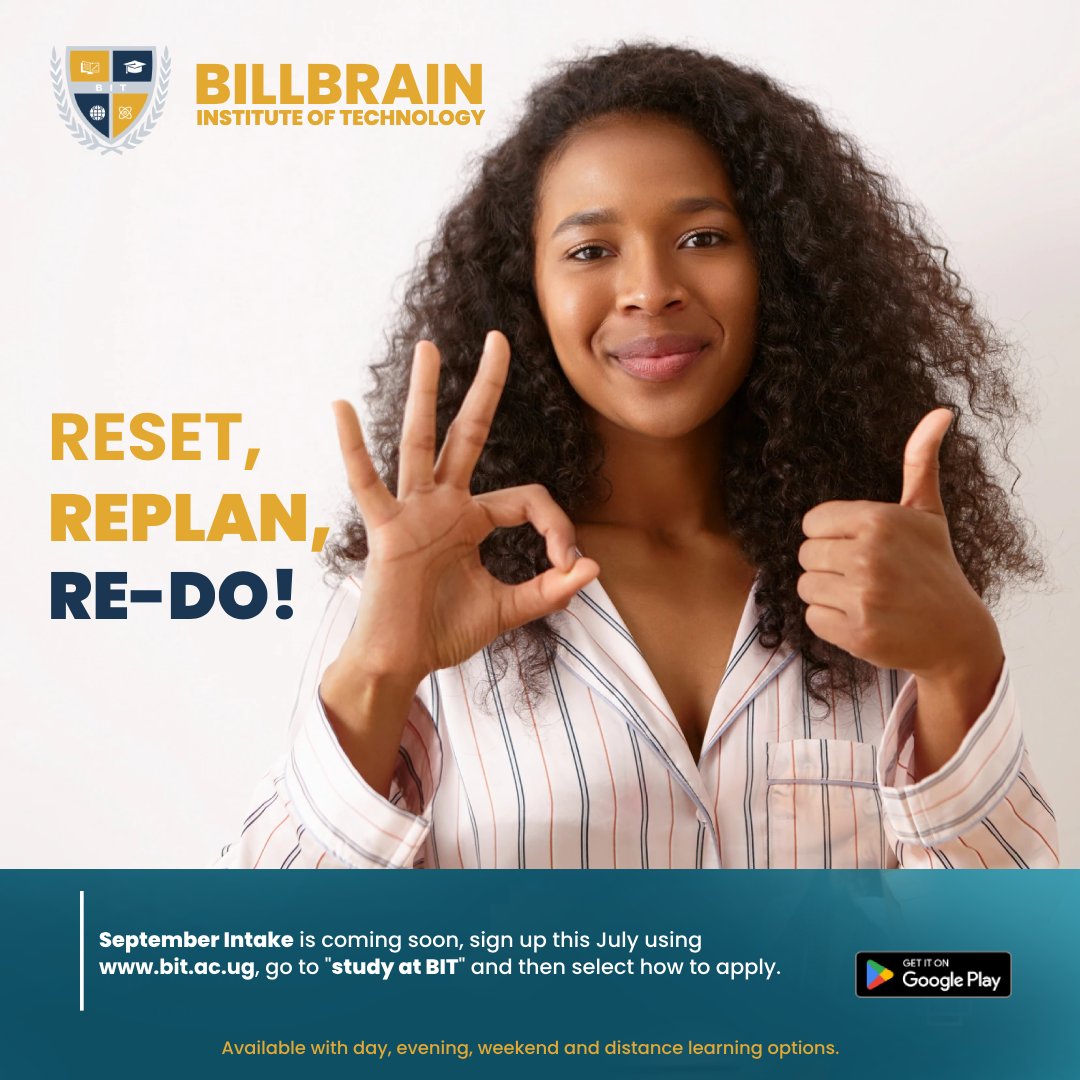 BIT_InstituteUg's tweet photo. Last week shouldn't determine this week's energy at-all, at all! π
Take a deep breath, RESET, REPLAN & RE-DO!
#EnjoyYourWeek #BlessedMonday #BillbrainInstituteofTechnology #MondayMotivation https://t.co/iHTs8UGEGg