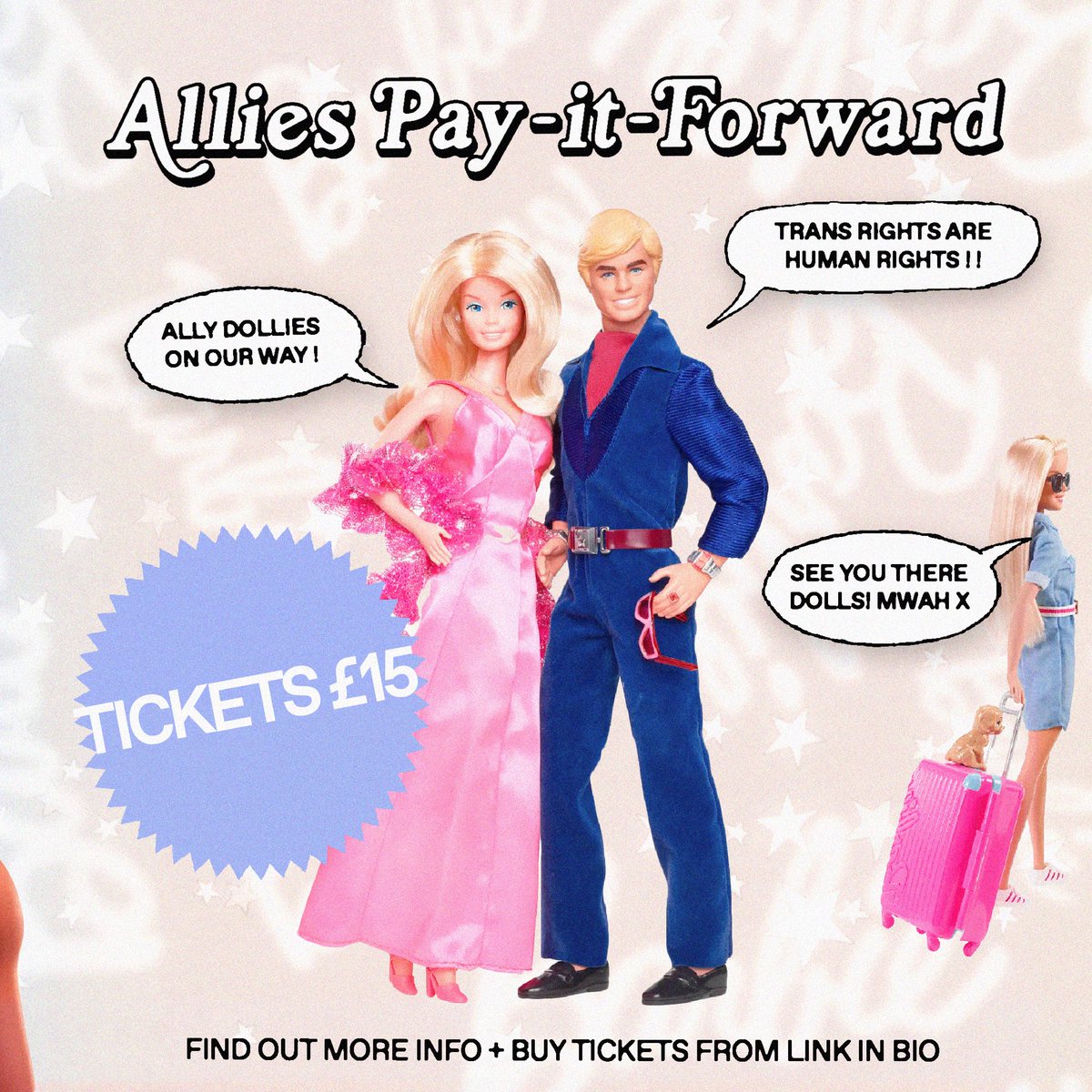 Ally pay it forward tickets, £15!! The more allies, the more dolls go free !! drain ur wallet if u luv the dolls 💋💰👨‍👩‍👧‍👦