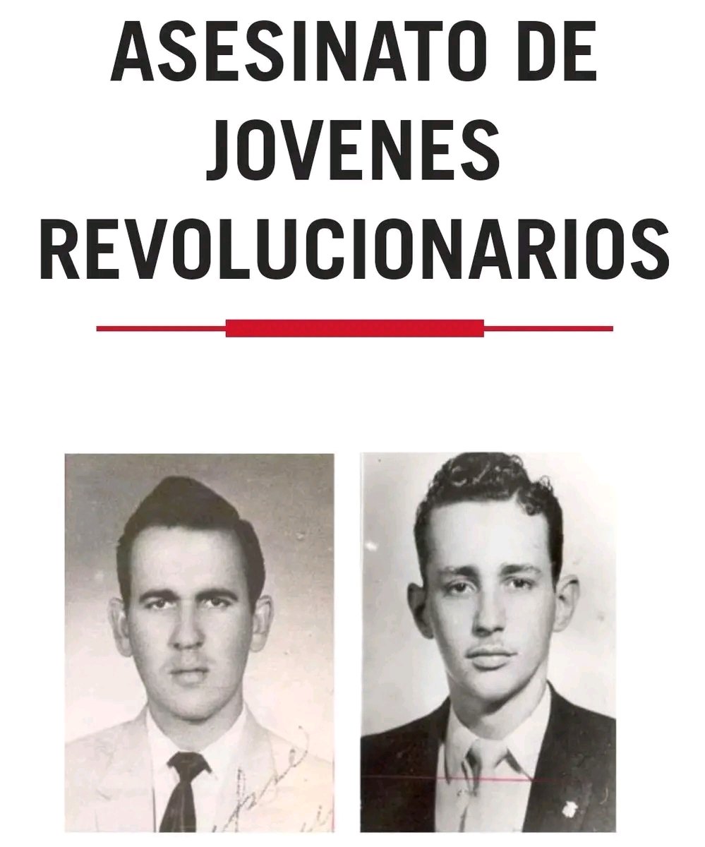 Sicarios de las fuerzas represivas del dictador Fulgencio Batista asesinaron a mansalva el 10 de julio de 1958 a los jóvenes Pedro Martínez Brito y José Rodríguez Vedo (Tato), miembros del Directorio Revolucionario 13 de Marzo. #Avilmat <a href="/Emp_Avilmat/">Empresa Materiales de Construcción Ciego de Ávila</a> <a href="/PaulinoPrezVie1/">Paulino Pérez Viera</a>