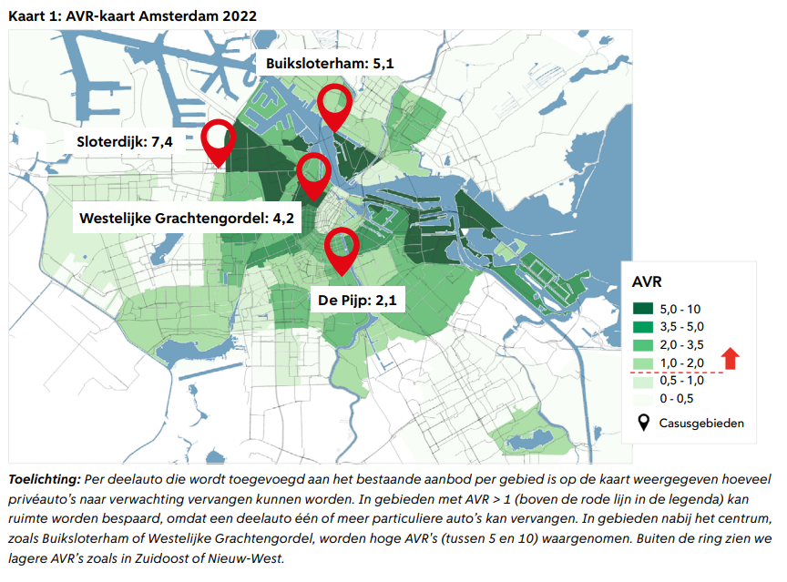 Wat is de impact van het toevoegen van meer deelauto’s? De gemeente Amsterdam liet dit onderzoeken. De uitkomst in een notendop: door meer deelauto’s toe te voegen, zijn er 2 tot  7 auto’s minder nodig per buurt!

amsterdam.raadsinformatie.nl/document/12915…