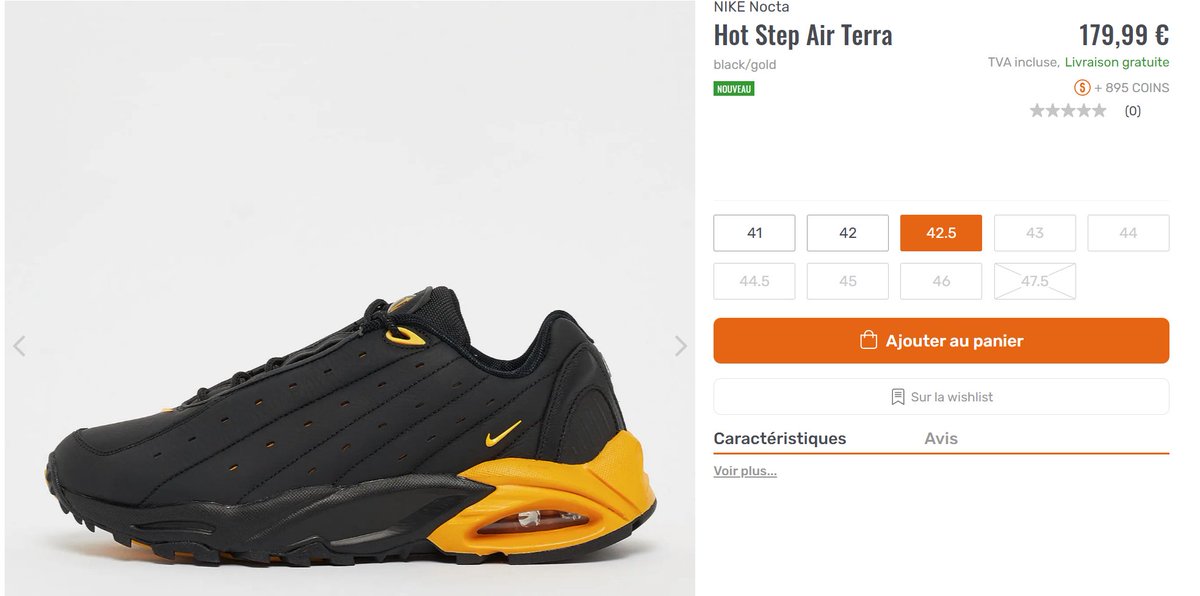 raffle_sneakers's tweet photo. RESTOCK 

NOCTA x Nike Hot Step Air Terra Black Gold on Snipes

DE: https://t.co/kdzRjfXQzN
ES: https://t.co/Da1eP3FGIk
FR: https://t.co/JYmYB6r7yU
IT: https://t.co/jB1eCchgsB
NL: https://t.co/WJpvv54vhN https://t.co/VkCtVnQ6qi