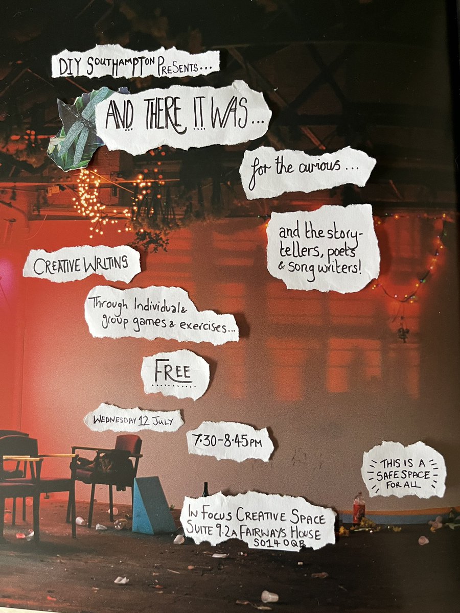 And There It Was…For The Curious… this Wednesday! 
Free and no need to book!
Last for for summer and we return in September in a new venue!
Hope to see you there!