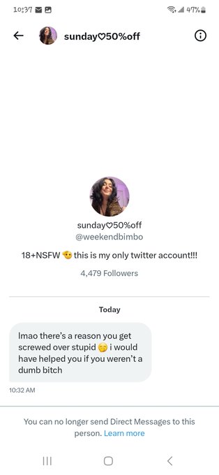 Somebody message this dumb bitch for me and tell her she ain't go NO BALLS if she can send a message<a href="/tag/mvsales"class="tags"><span>#mvsales</span></a>