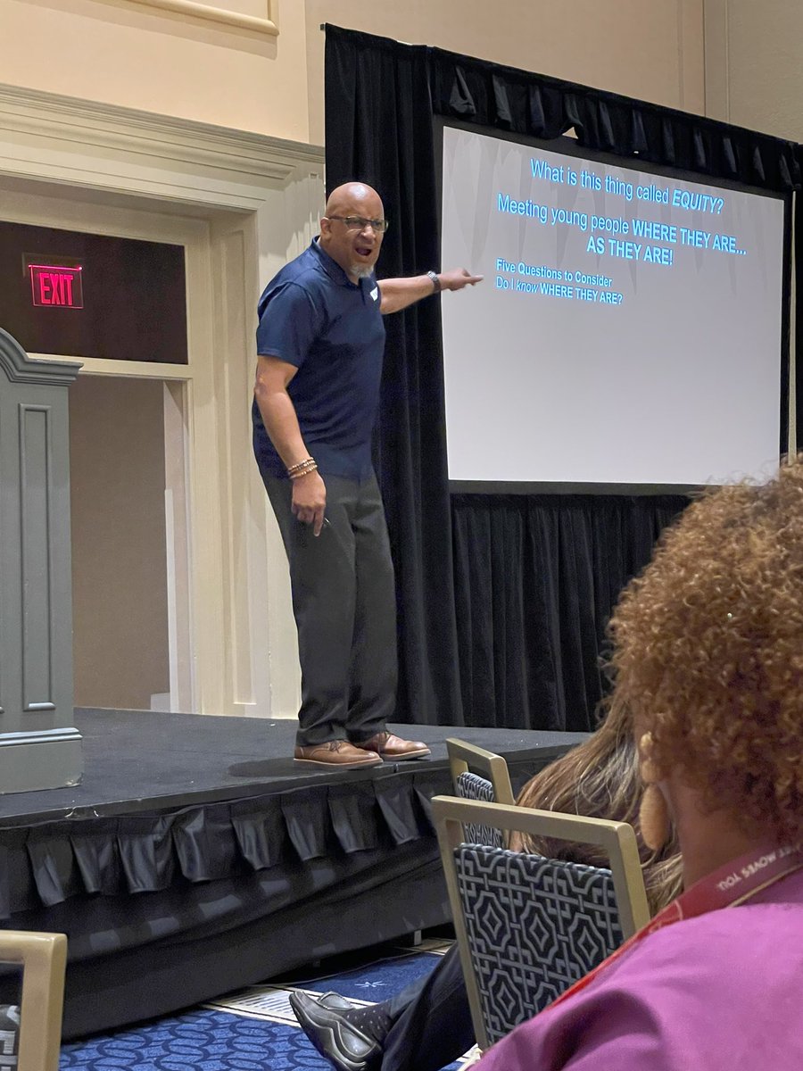 Thank you <a href="/PrincipalKafele/">Principal Kafele</a> for helping us get clear on Equity- meeting young people where they are…as they are! #NAESP23