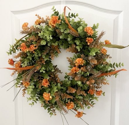 Now available! This beautiful Fall wreath can be used from the start of Fall straight through to Thanksgiving. #wreath #fall  #fallwreaths