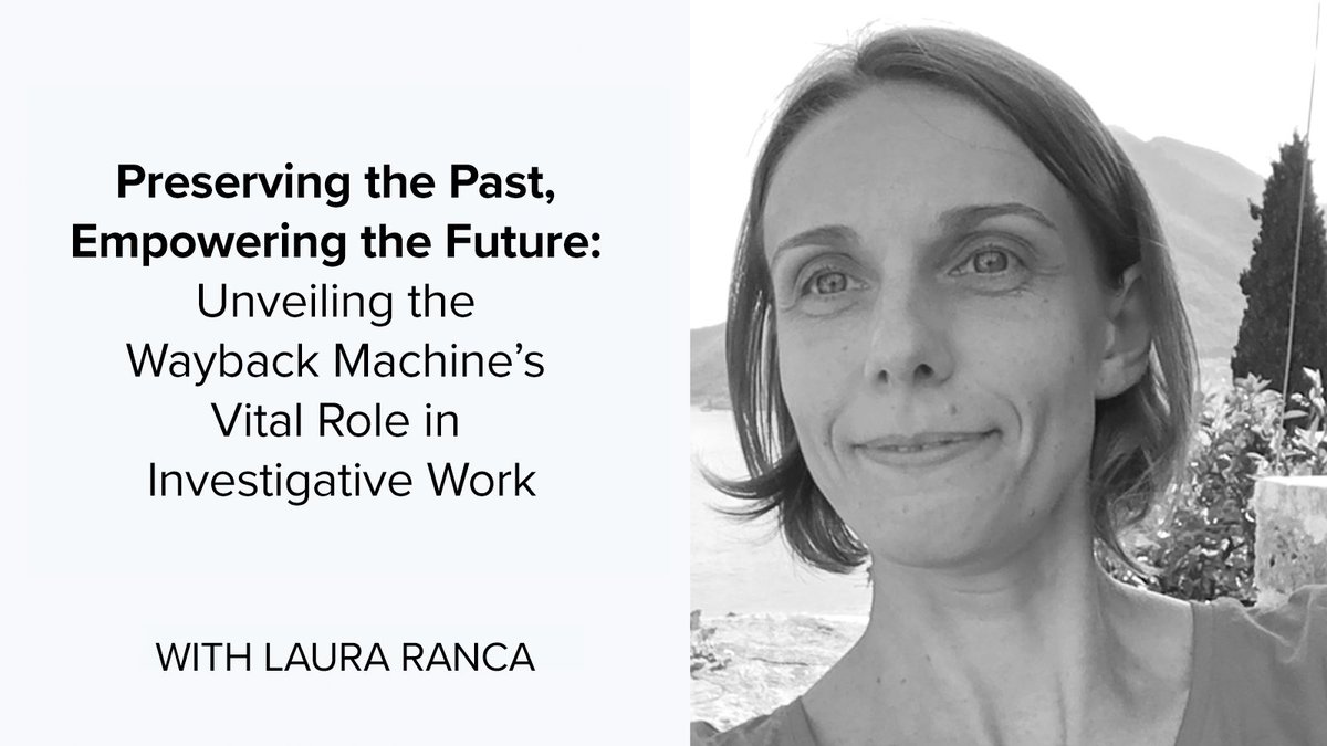 A precious tool. That’s how Laura Ranca describes the <a href="/waybackmachine/">The Wayback Machine</a> in her work.

Ranca trains journalists, human rights activists, scholars and everyday citizens to use the internet to investigate and gather evidence. Learn more in our latest post: blog.archive.org/2023/07/10/pre…