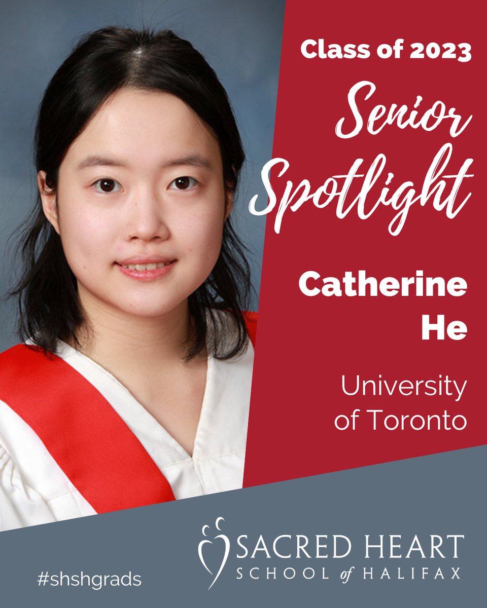 Give it up for today’s grad Catherine He, who is headed to @UofT to study Bio-Chemistry this fall. Congratulations, Catherine. We look forward to seeing how you make your mark on the world! #shshgrads #MySHSH #graduation