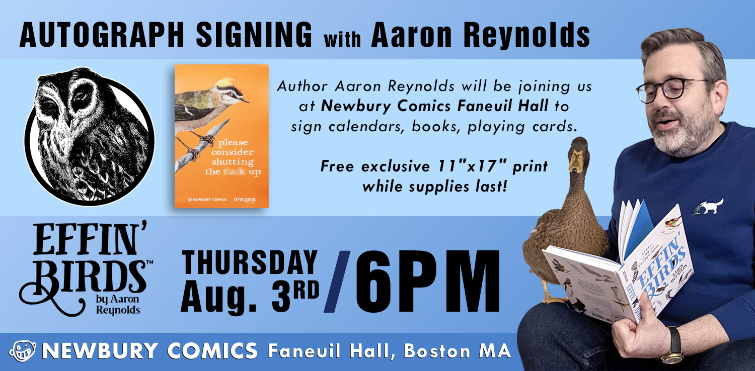 Newbury Comics on Twitter "Effin’ Birds author Aaron Reynolds will be