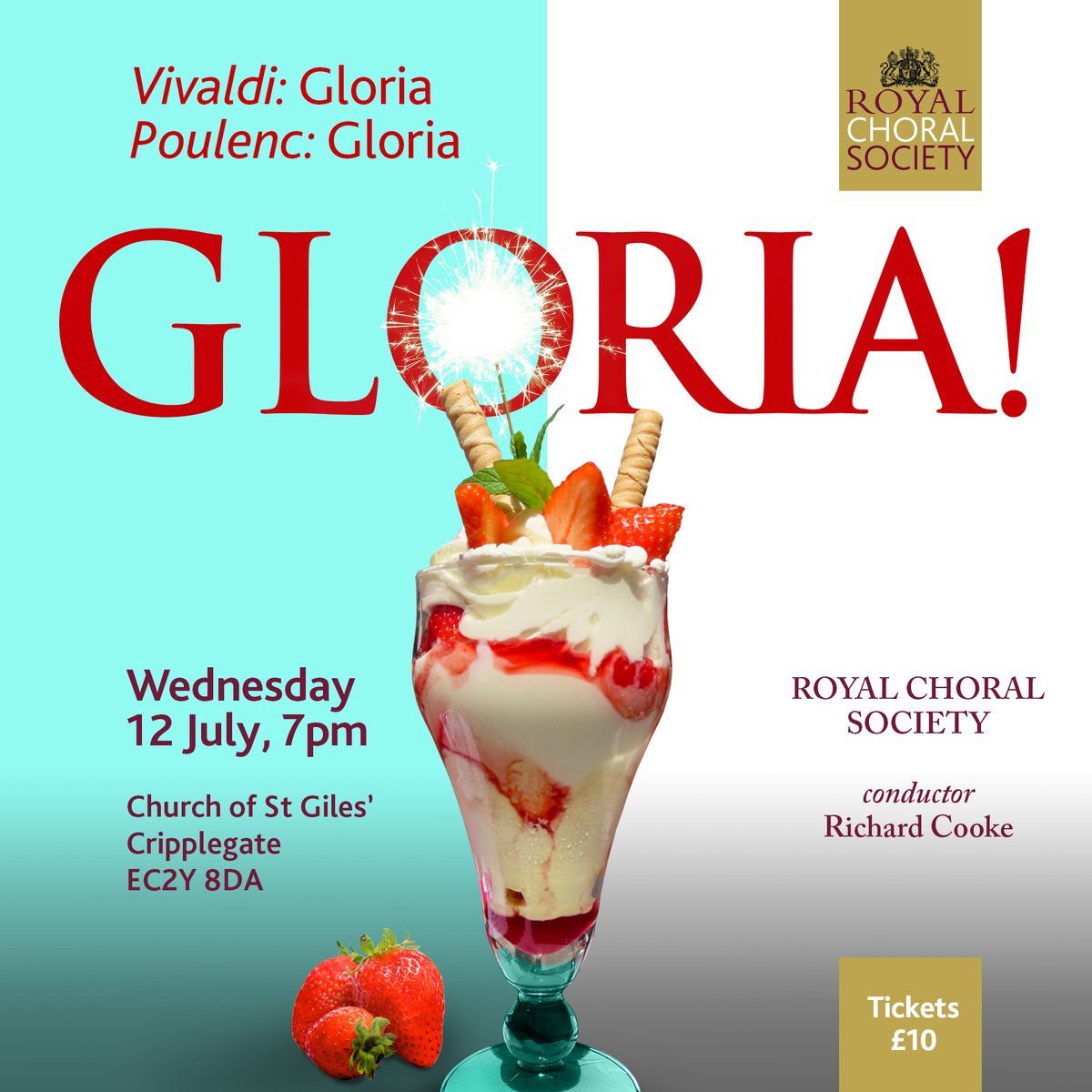 The cool interior of a City church, two favourite choral works, a triumphant organ masterpiece... the perfect treat for a summer's evening. Join us at @stgilescg on Weds 12 July at 7pm for Vivaldi: Gloria, Poulenc: Gloria. Reserve £10 tickets via: royalchoralsociety.co.uk