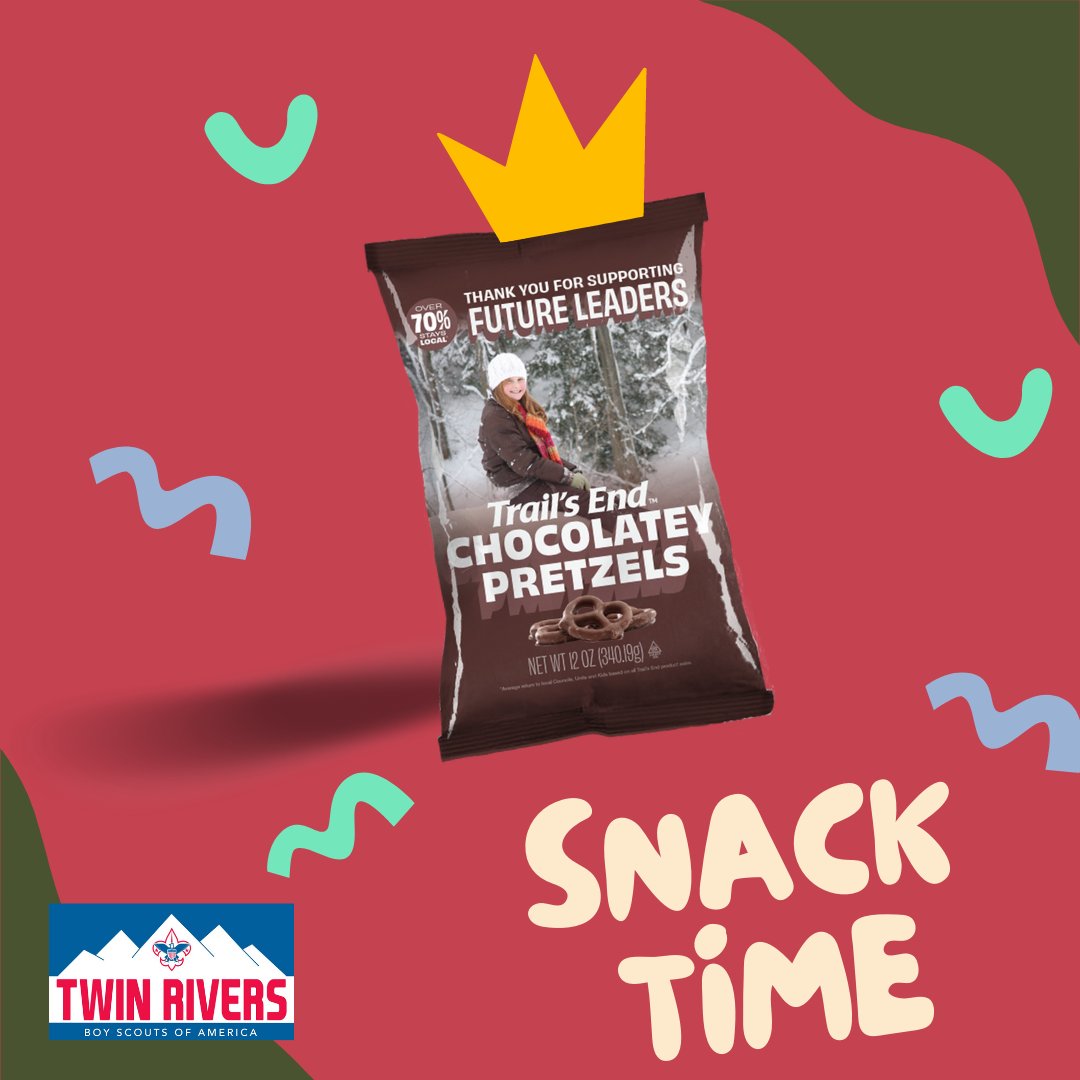 trcscouting's tweet photo. 🍫🥨 Who says fundraising has to be predictable? Let's break the mold and introduce... Chocolate Pretzels! That's right, we're bending the rules and adding a twist to the snack game. 🌟🍿 #PretzelsWithaPlotTwist #TRCScouting https://t.co/SPhRC9XWEJ