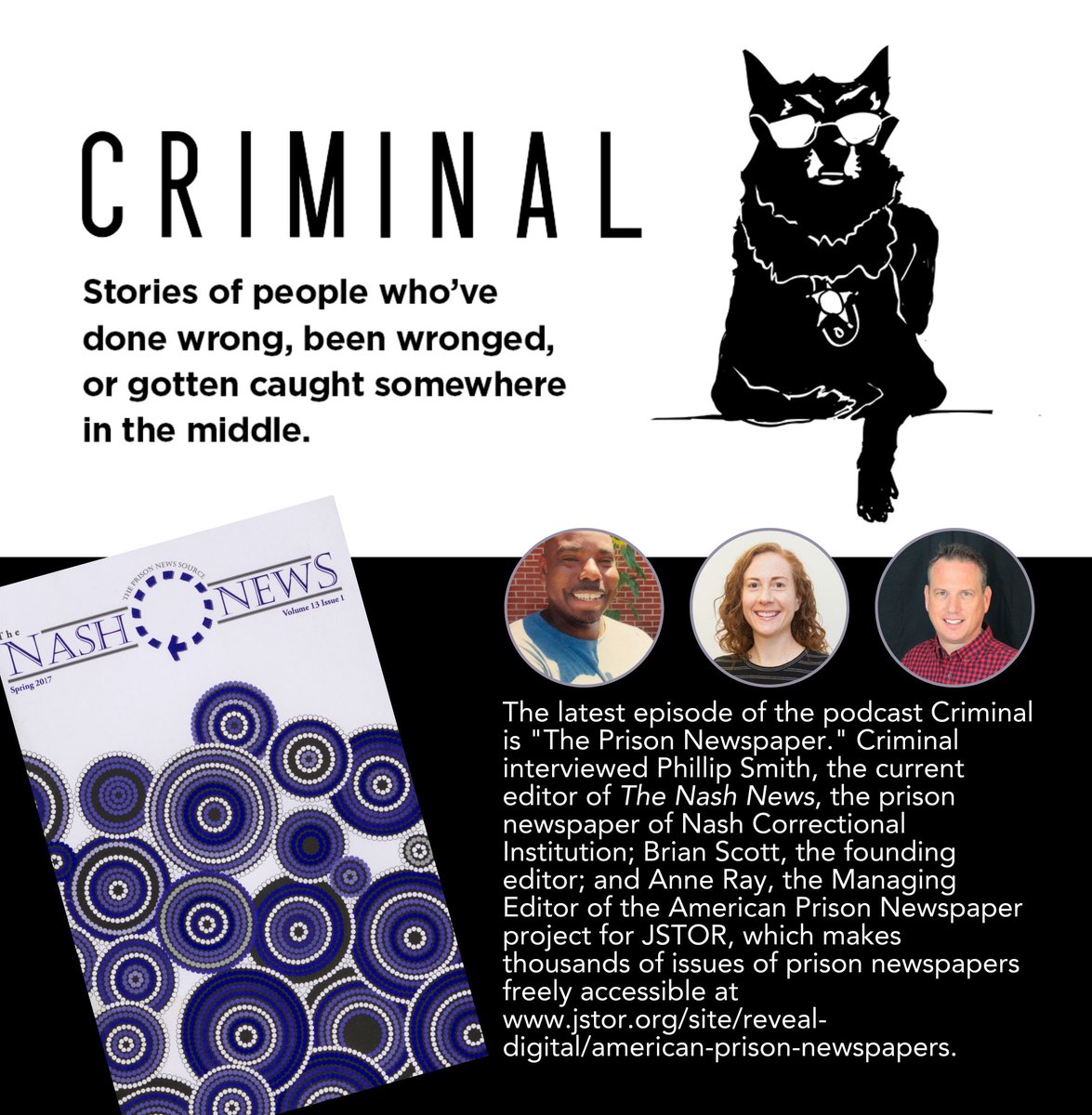 RevealDigital's tweet photo. From articles on mental health to COVID-19 and prison history, prison newspapers give a voice to people who are incarcerated. @RevealDigital’s @AnneRay347 describes a project to digitize prison newspapers throughout history on @CriminalShow. Listen in: https://t.co/ZUIH11yNNC https://t.co/nmPUMobtx9