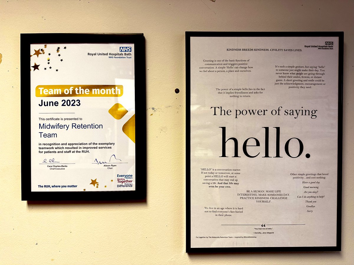 We are over the moon to have received the ‘Team of the Month’ award @RUHBath 💙 #MaternityRetentionTeam #NHSRetention @Sj28Marks @sarahwo56488727 @kerryperkins55 @ZitaMar12942205 @Antonialynch @CaraCBCEO