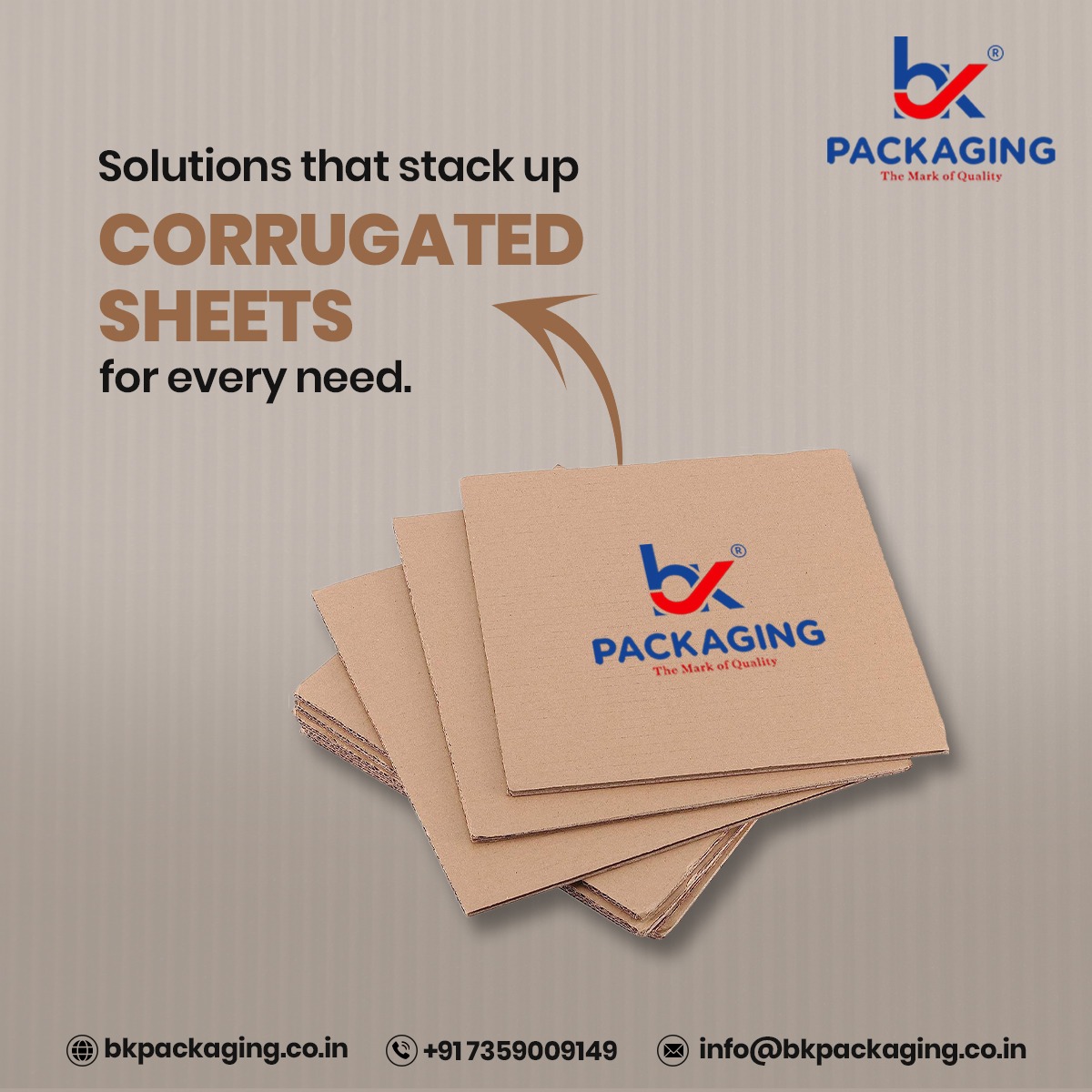 packaging_b's tweet photo. From packaging to protection, our corrugated sheets have you covered! 📦 Discover the perfect solution for your needs today.

.
Give us Call on +91-7359009100
Mail us on: info@bkpackaging.co.in
For more Info Visit https://t.co/Az9Fq076LZ
.
.
.
#CorrugatedSolutions https://t.co/morVhaqSZV