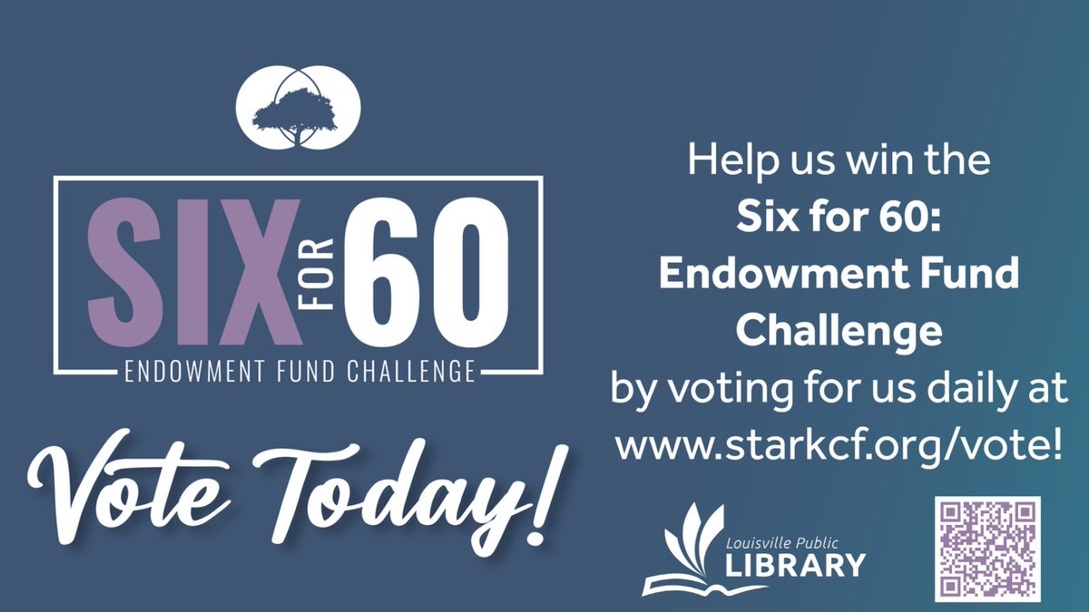 LouisvilleLib's tweet photo. You can vote 1x per day, per email address.
Votes only count if you verify them through your email after you've voted.
Vote every day now through August 10.  Thank you for your support!  💙🤍💙🤍
https://t.co/UHC0EEBjXV https://t.co/HqMQ5l91Qd